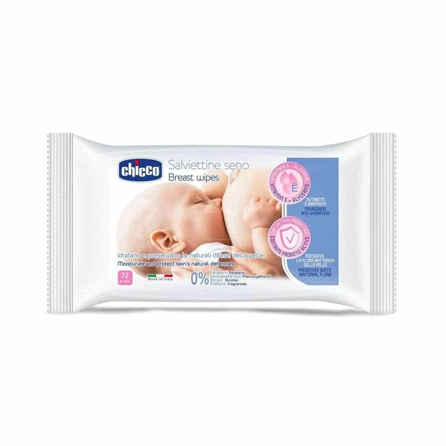 Toallitas húmedas para la higiene del pecho, +0 meses, 72 piezas, , Chicco