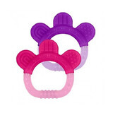 Set di 2 giocattoli da dentizione in silicone IPlay Pink & Purple, Green Sprouts