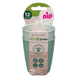 Set di 2 bicchieri Eat Green, Vari Colori, Nip