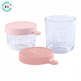 Set di 2 contenitori in vetro, 150/250 ml, Rosa, Beaba