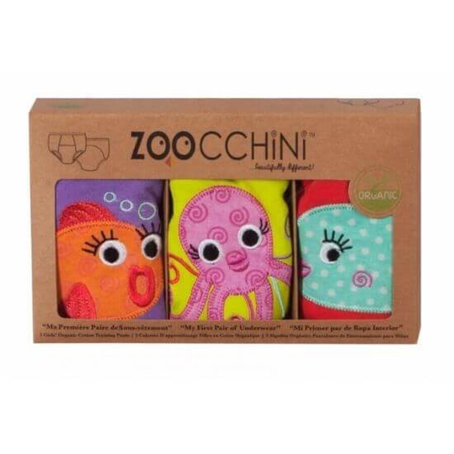 Set di 3 mutandine da allenamento Ocean, 3-4 anni, Zoocchini