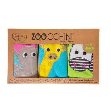 Set di 3 mutandine da allenamento, 2-3 anni, Zoocchini