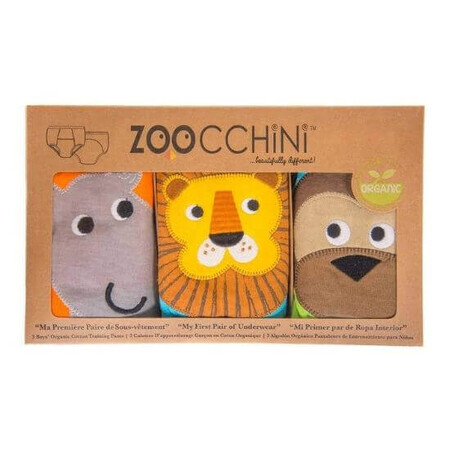 Set di 3 mutandine da allenamento, 3-4 anni, Zoocchini