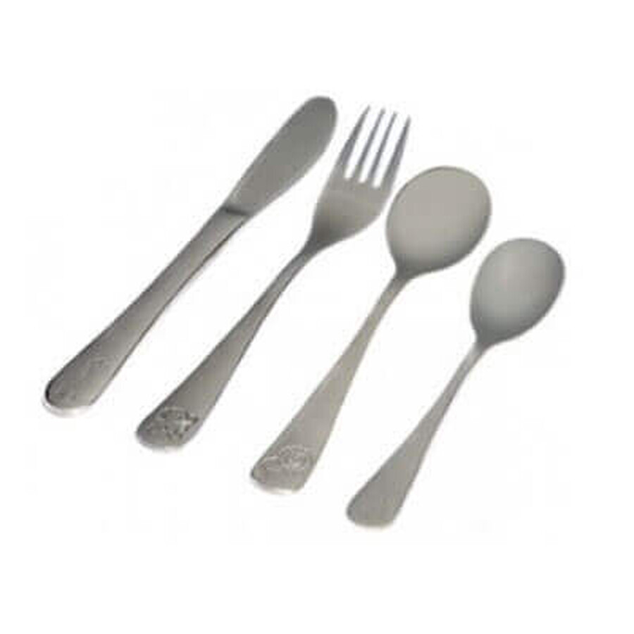 Set di 4 posate in acciaio inox, Reer