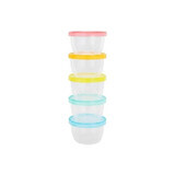 Set of 5 food storage containers, Badabulle