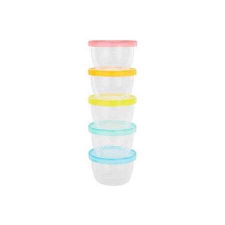 Set of 5 food storage containers, Badabulle