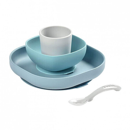 Set tavola in silicone, giungla, 4 pezzi, Beaba