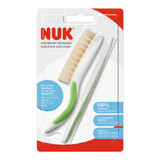 Comb and brush set natural hair, different colours, Nuk