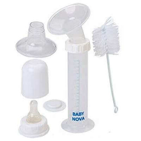 Breast pump set with milk container and cleaning brush, BabyNova