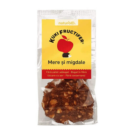 Snack di mele e mandorle essiccate Kuki Fructifer, 70g, NaturoID