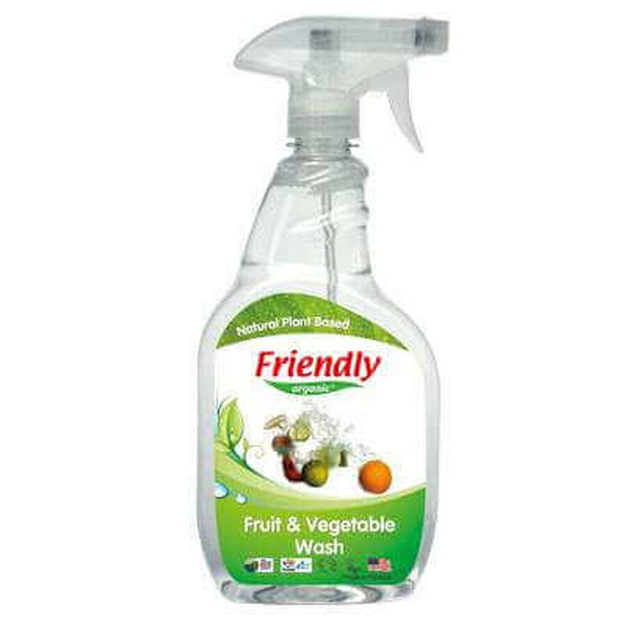 Spray ecológico para lavar frutas y verduras, 650 ml, Friendly Organic