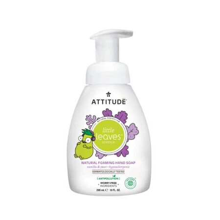 Schiuma per le mani con vaniglia e pera Babyleaves, 295 ml, Attitude