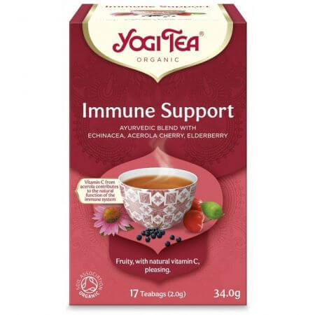 Tè biologico con erbe ayurvediche Immune Support, 17 bustine, Yogi Tea