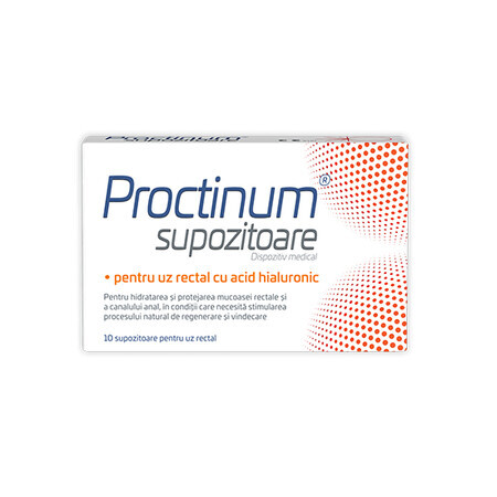 Supozitoare cu acid hialuronic, 10 buc, Proctinum