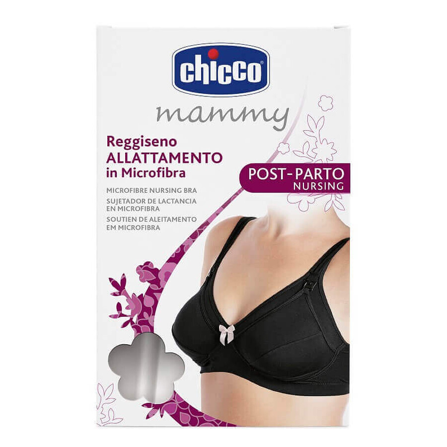 Chicco Mammy - Reggiseno Allattamento in Microfibra Taglia 3C Nero, 1 Pezzo