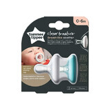 Ciuccio bianco/verde Closer to Nature 0-6 mesi, 2 pezzi, Tommee Tippee