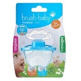 Frontease toothbrush pacifier, Blue, +3 months, Brush Baby