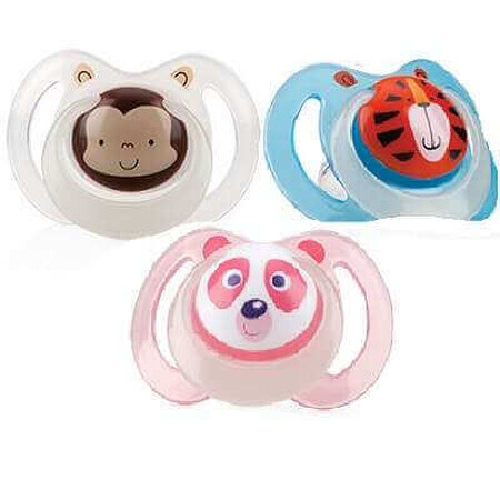 Phosphorescent silicone pacifier, 6-36months, Nuby