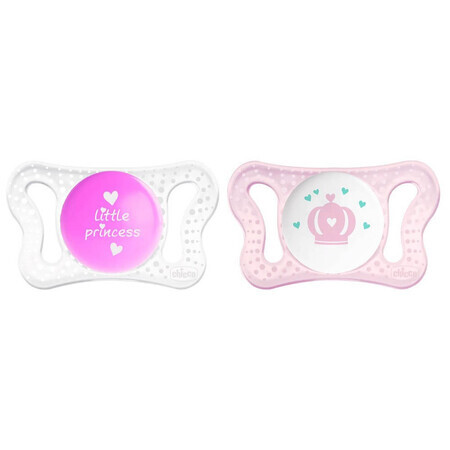 Chicco PhysioForma - Micrò Succhietto Silicone Rosa 0-2 Mesi, 2 Succhietti