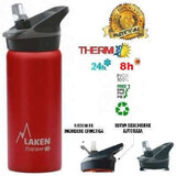 Thermos in acciaio inossidabile con coperchio automatico Jannu Rosu, 500ml, Laken