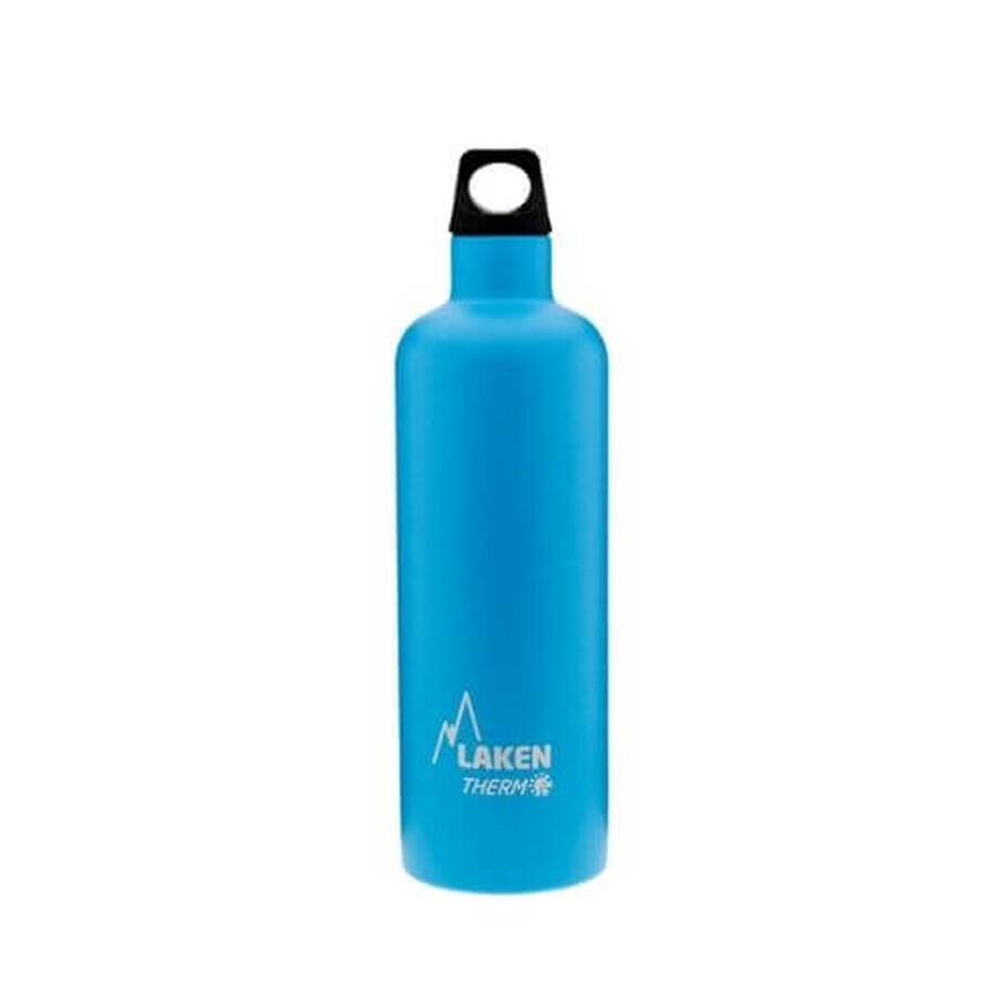 Termos din inox cu filet, Cyan, 0.75l, Laken