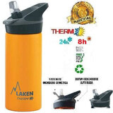 Thermos in acciaio inossidabile con coperchio automatico Jannu Yellow, 500ml, Laken