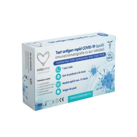 Test rapido Antigene covid 19, espettorato, 1 kit, Easycare