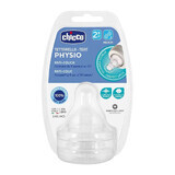 Chicco Perfect 5 - Tettarella Physio Anti-Colica in Silicone 2M+ Medio, 2 Pezzi