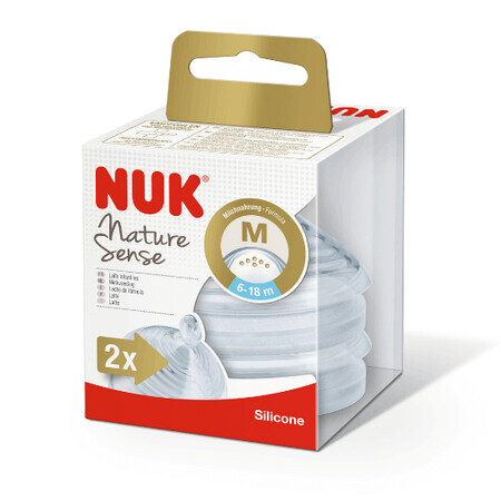 Tettarella Nature Sense Silicone 6-18m Nuk 2 Pezzi