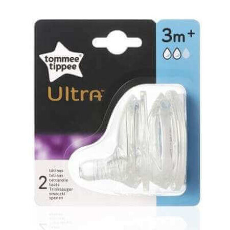 Tettarelle Tommee Tippee Ultra a flusso medio, 2 pezzi