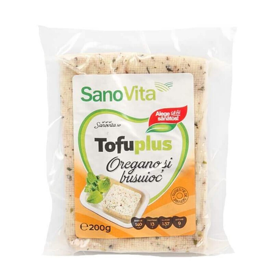 Tofu with oregano and basil, 200 g, Sanovita