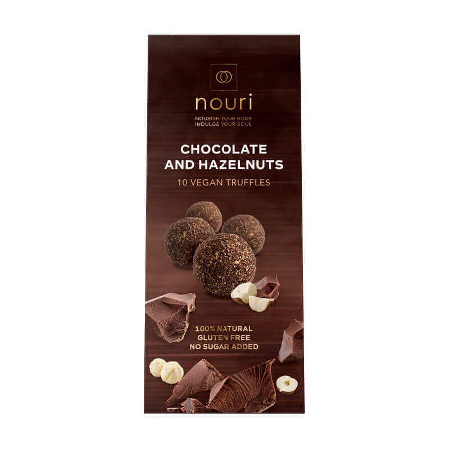 Tartufi vegani con cioccolato e nocciole, 100 g, Nouri