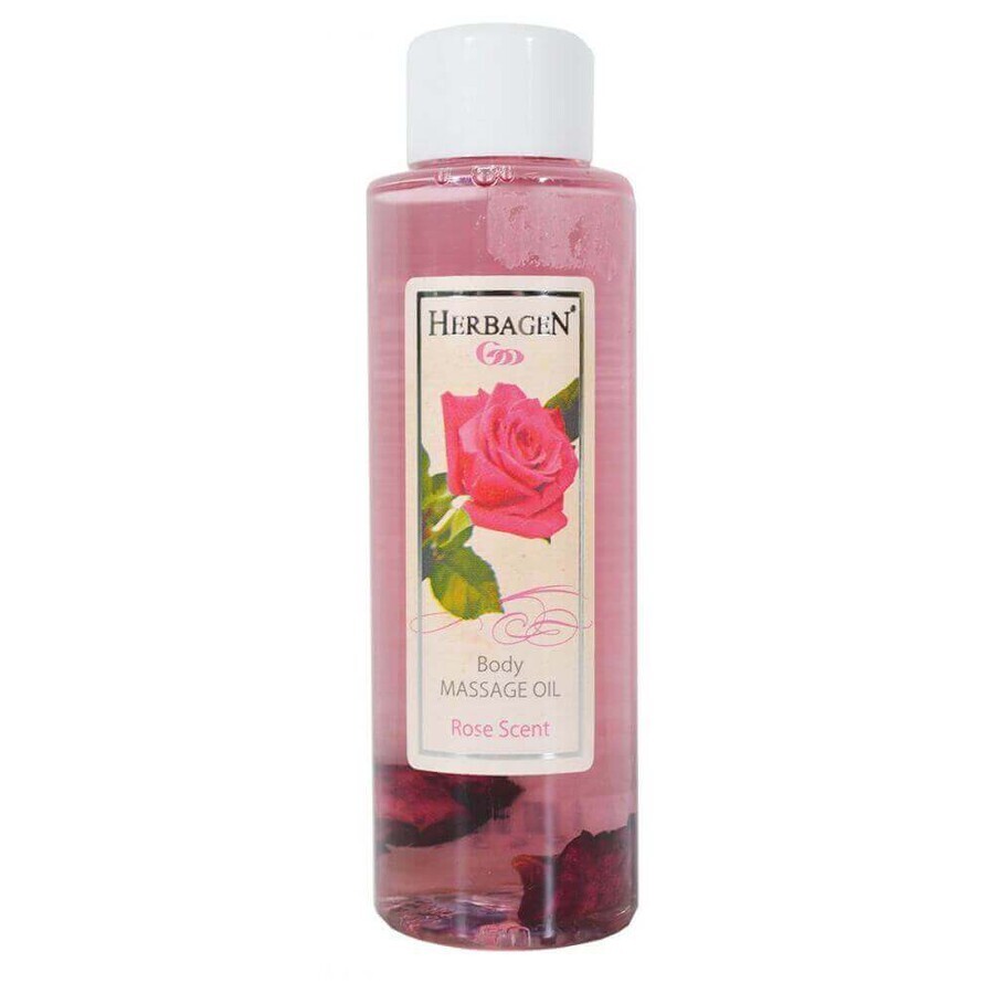 Rose scented massage oil, 100 ml, Herbagen