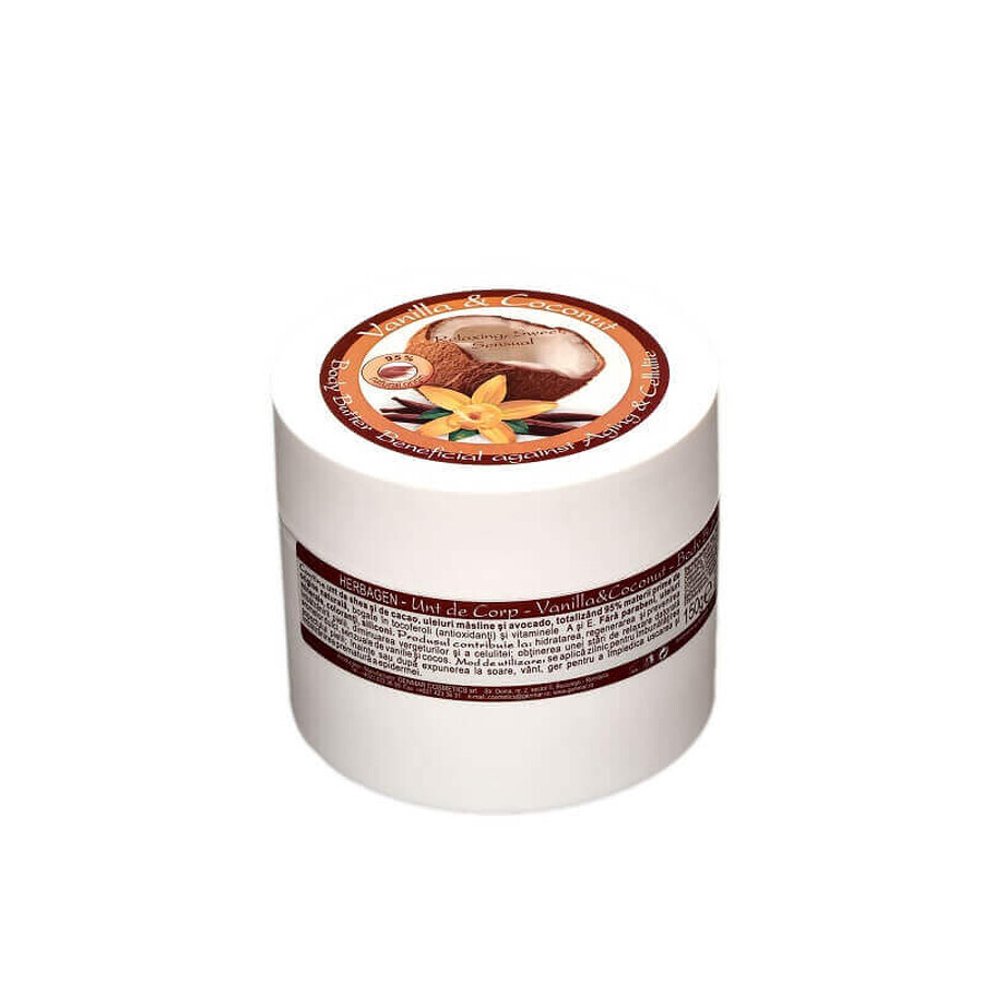 Body Butter with Vanilla and Coconut, 150 g, Herbagen