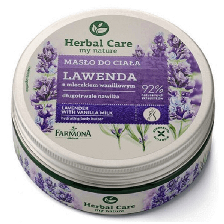 Herbal Care Lavender and Vanilla Moisturizing Body Butter, 200 ml, Farmona