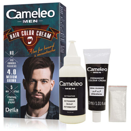 Hair, beard, moustache and sideburn dye for men, 30 ml, Cameleo