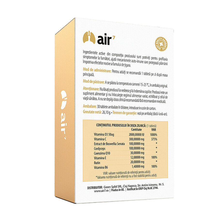 Air 7 for smokers, 30 capsules, Green Splid