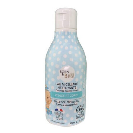 Acqua micellare bio baby per viso e corpo, 300 ml, Born to Bio