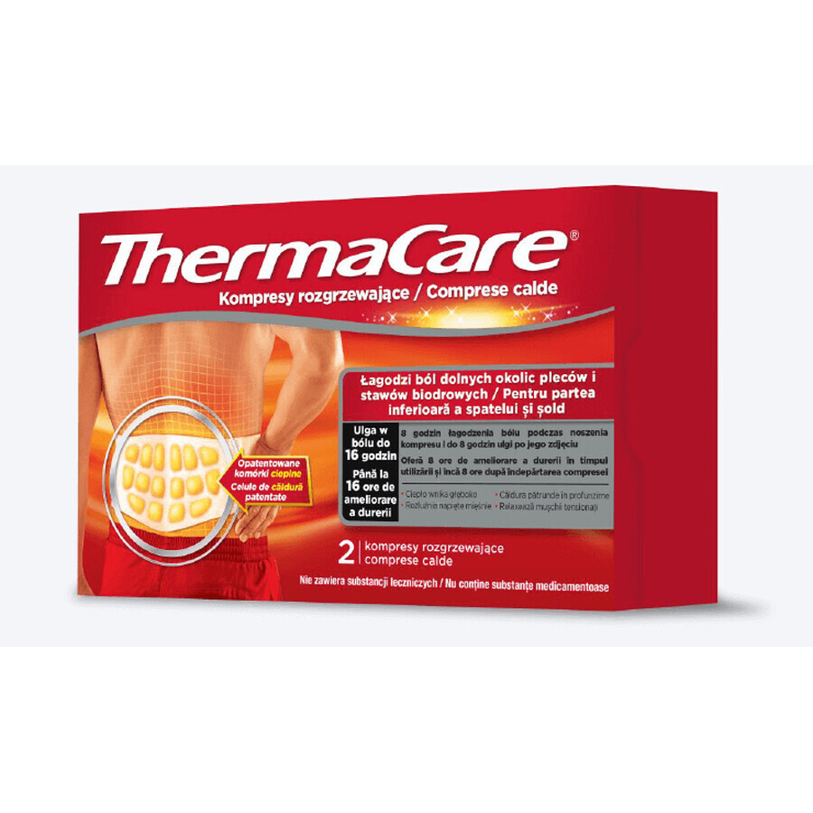 Therapeutische warme Rückenbandage, 2 Stück, ThermaCare