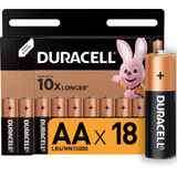 Batterie AA base, 18 pezzi, Duracell