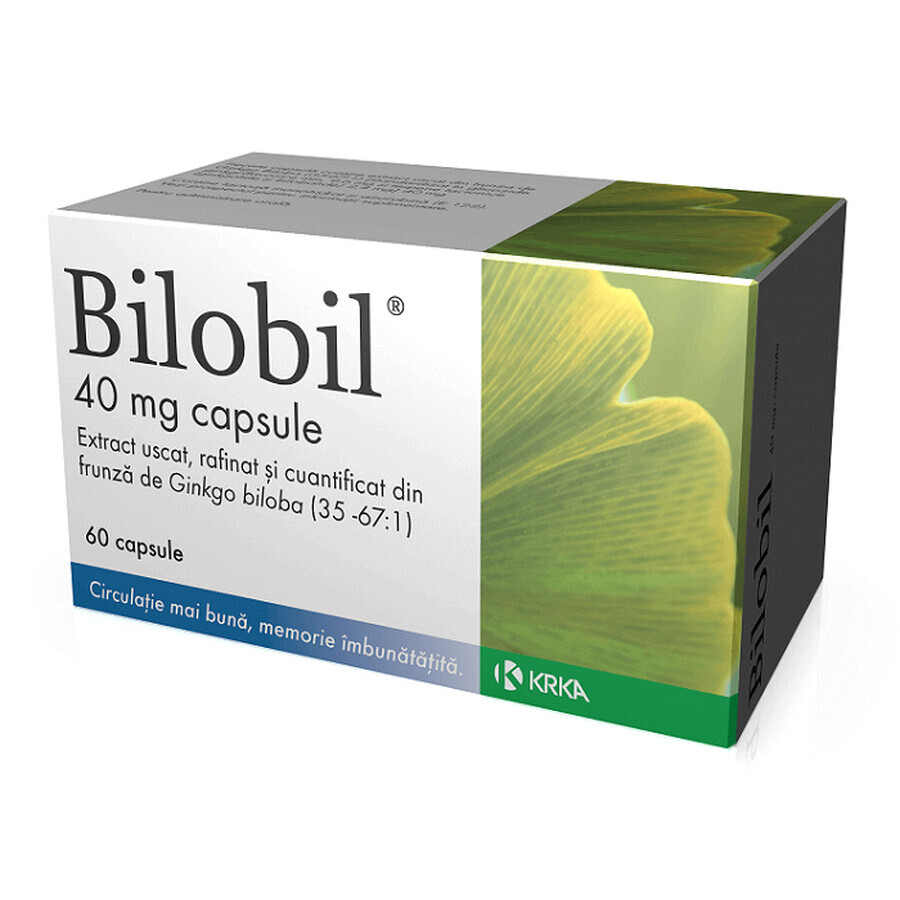 Bilobil 40 mg, 60 capsule, Krka