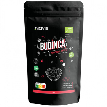 Eco budino istantaneo con semi di lino e rosa canina, 150g, Niavis