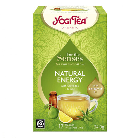 Ceai ecologic cu uleiuri esentiale Natural Energy For the Senses, 17 plicuri, Yogi Tea