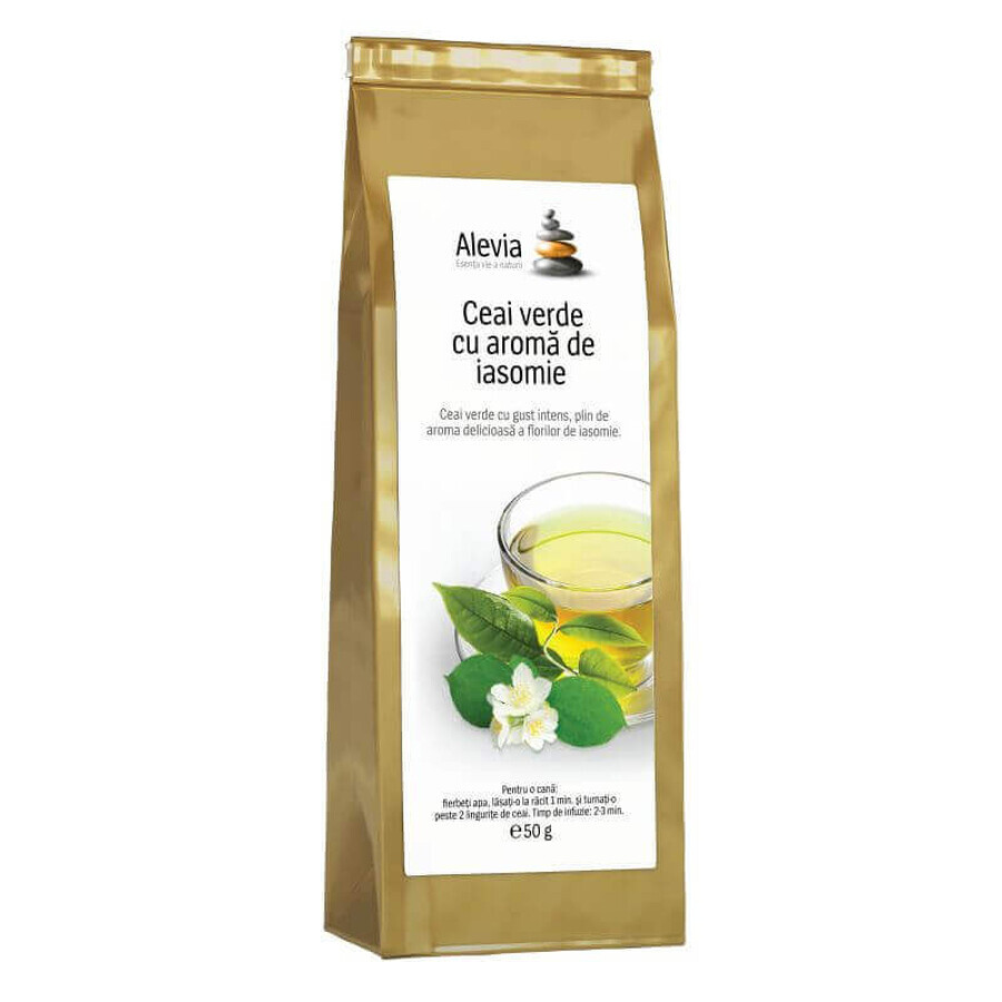 Tè verde al gusto gelsomino, 50 g, Alevia