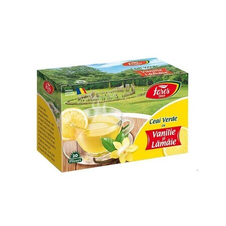 Tè Verde con Limone e Vaniglia, 20 bustine, Fares