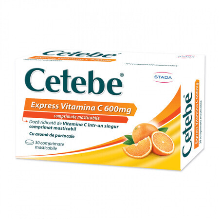 Cetebe Express Vitamina C 600mg, 30 compresse masticabili, Stada