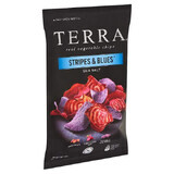 Stripes &amp; Blues sea salt chips, 110 g, Terra