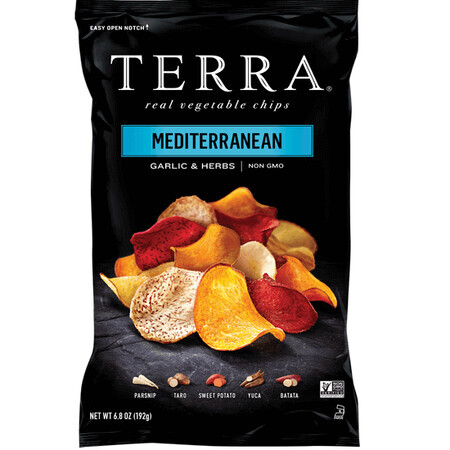 Patatas fritas mediterráneas con ajo y hierbas, 110 g, Terra