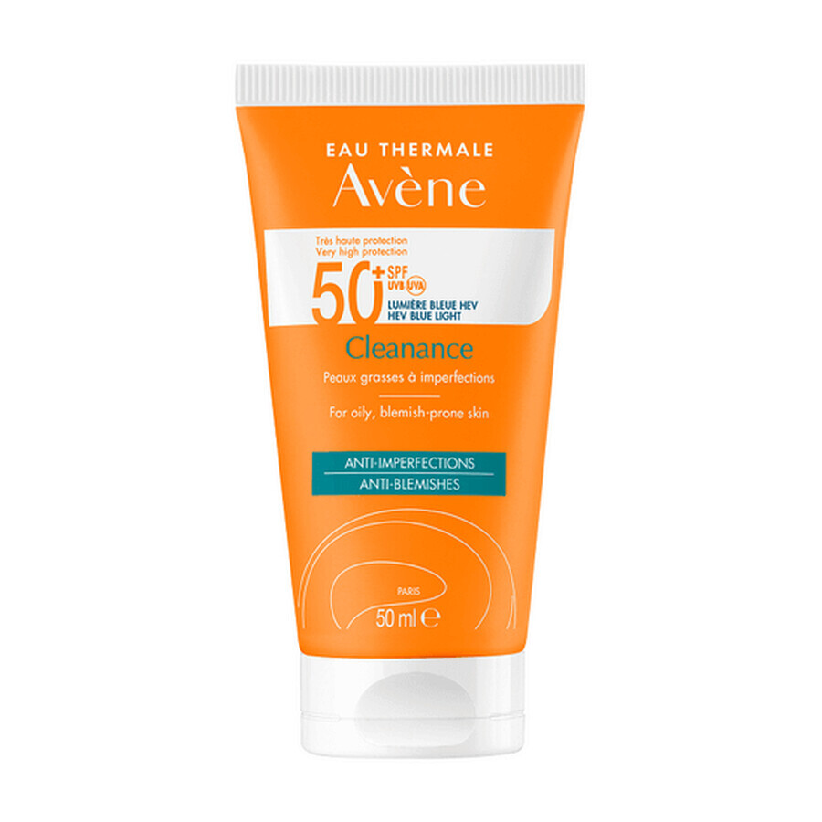 Avene Cleanance - SPF 50+ Solare Viso per Pelli Grasse con Imperfezioni, 50ml