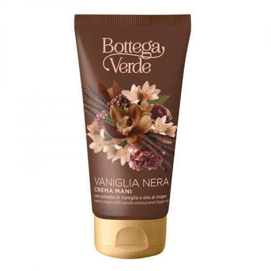 Bottega Verde Intensiv feuchtigkeitsspendende Handcreme mit schwarzem Vanilleextrakt und Arganöl, 75 ml